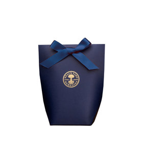 Small Blue Pouch With Blue Ribbon